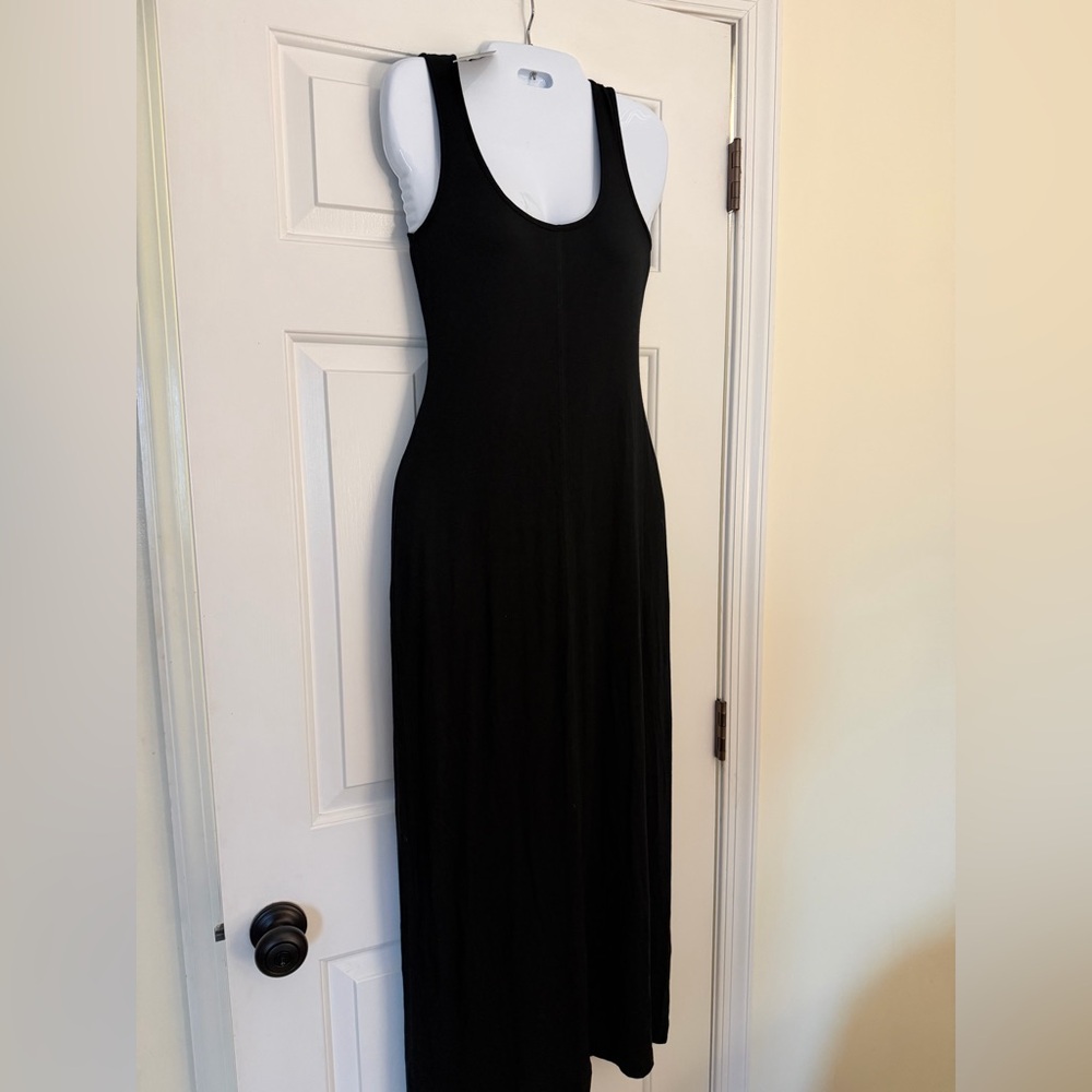 TART Black Sleeveless Maxi Dress XS NWT Soft Stretch Minimalist